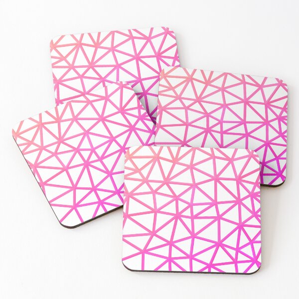 Item preview, Pink and Peach Wireframe Geometric Minimal Design designed and sold by patternsoup.