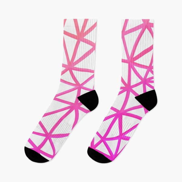 Artikelvorschau, Pink und Pfirsich Wireframe Geometric Minimal Design entworfen und verkauft von patternsoup.