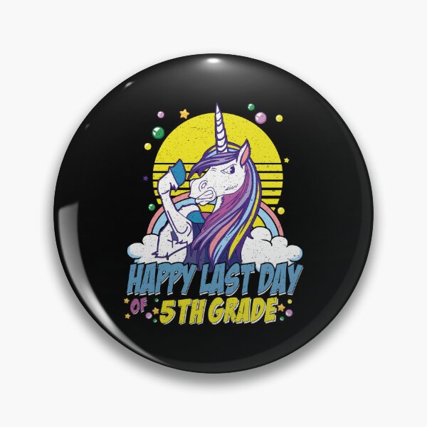 Item preview, Happy last Day Of School 5th Grade Unicorn Graduation distressed Teachers and Kids Gift designed and sold by YAHIA-14.