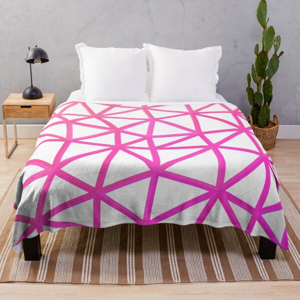 Item preview, Pink and Peach Wireframe Geometric Minimal Design designed and sold by patternsoup.