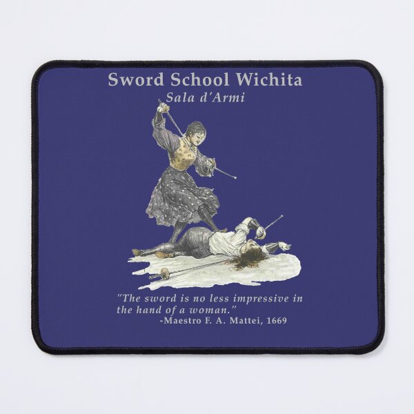 Item preview, SSW Sword and Dagger Ladies (gray text for dark colored items) designed and sold by SwordSchoolICT.