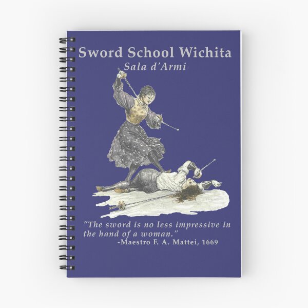 Item preview, SSW Sword and Dagger Ladies (gray text for dark colored items) designed and sold by SwordSchoolICT.
