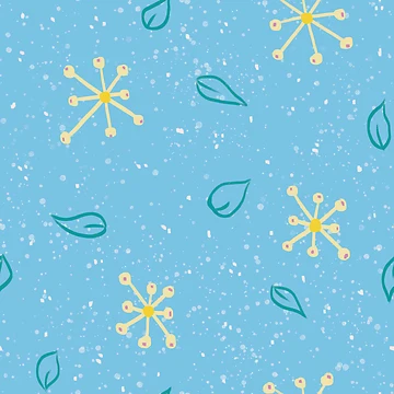 Artwork thumbnail, Spring Longing Collection - Blue Snow Pattern by Missing In Art