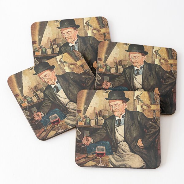 Item preview, old carpenter old man drinks wine funny quotes designed and sold by BrennaEirlys.