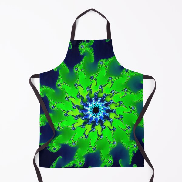 Item preview, Abstract fractal art fresh bright green and dark blue designed and sold by mhfoto.