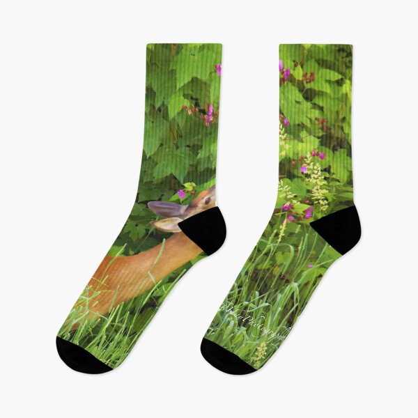 Item preview, Deer Nibbling Wildflowers designed and sold by Yannik Hay.