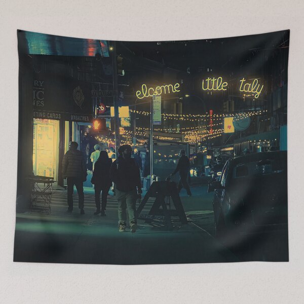 Item preview, Welcome Little Italy - New York City Night Street Photography designed and sold by Anthonypresley.