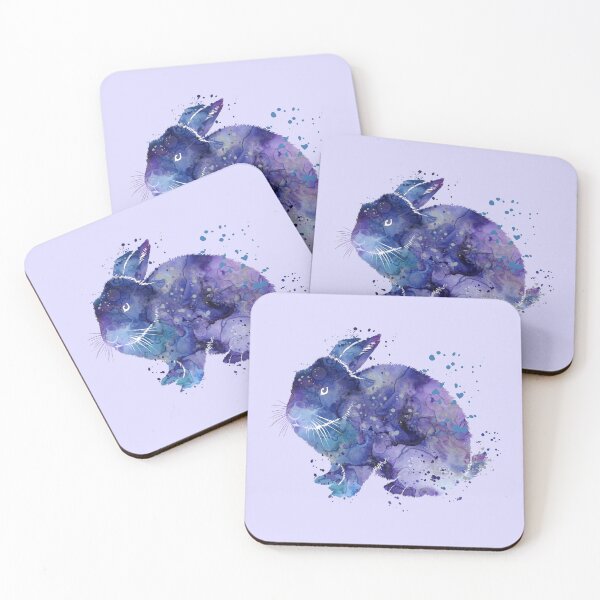 Item preview, Watercolor Blue Bunny Painting designed and sold by Mirarima.