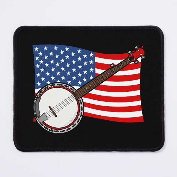 Item preview, 4th July Banjo America Rocks USA Flag Banjoist designed and sold by doodlerob.