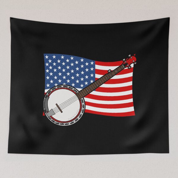 Item preview, 4th July Banjo America Rocks USA Flag Banjoist designed and sold by doodlerob.