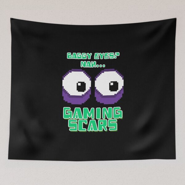 Item preview, baggy eyes gaming scars pixel art designed and sold by JoseloRochaArt.
