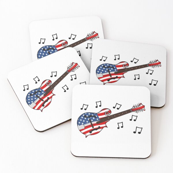 Item preview, 4th July Mandolin America Rocks USA Flag Mandolinist designed and sold by doodlerob.