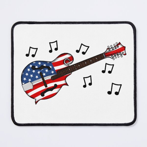 Item preview, 4th July Mandolin America Rocks USA Flag Mandolinist designed and sold by doodlerob.
