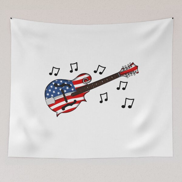 Item preview, 4th July Mandolin America Rocks USA Flag Mandolinist designed and sold by doodlerob.
