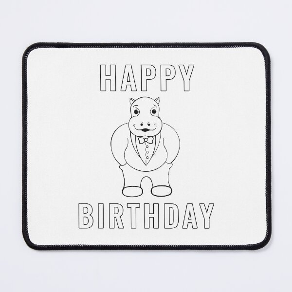 Item preview, Color Your Own Happy Birthday Hip Hippo! designed and sold by GrandpaH.