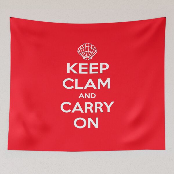 Item preview, Keep Clam And Carry On Red designed and sold by OutOfNowhere.