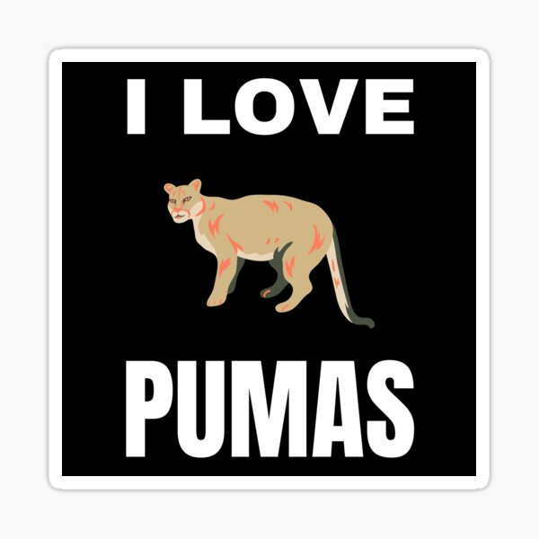 Vista previa del artículo con la obra «me encantan los pumas», diseñado y vendido por fev-rocks.