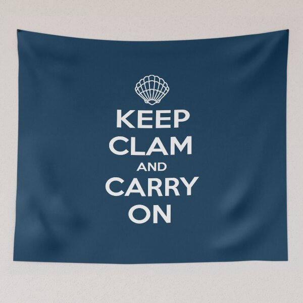 Item preview, Keep Clam And Carry On Blue designed and sold by OutOfNowhere.