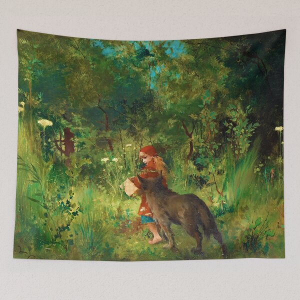 Item preview, Little Red Riding Hood and the Wolf in the forest designed and sold by allhistory.