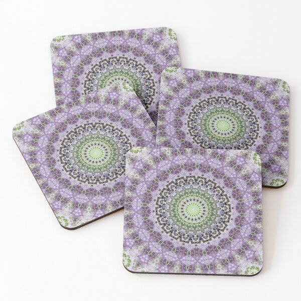 Item preview, Mandala purple and green color patterns designed and sold by AleFairyland.