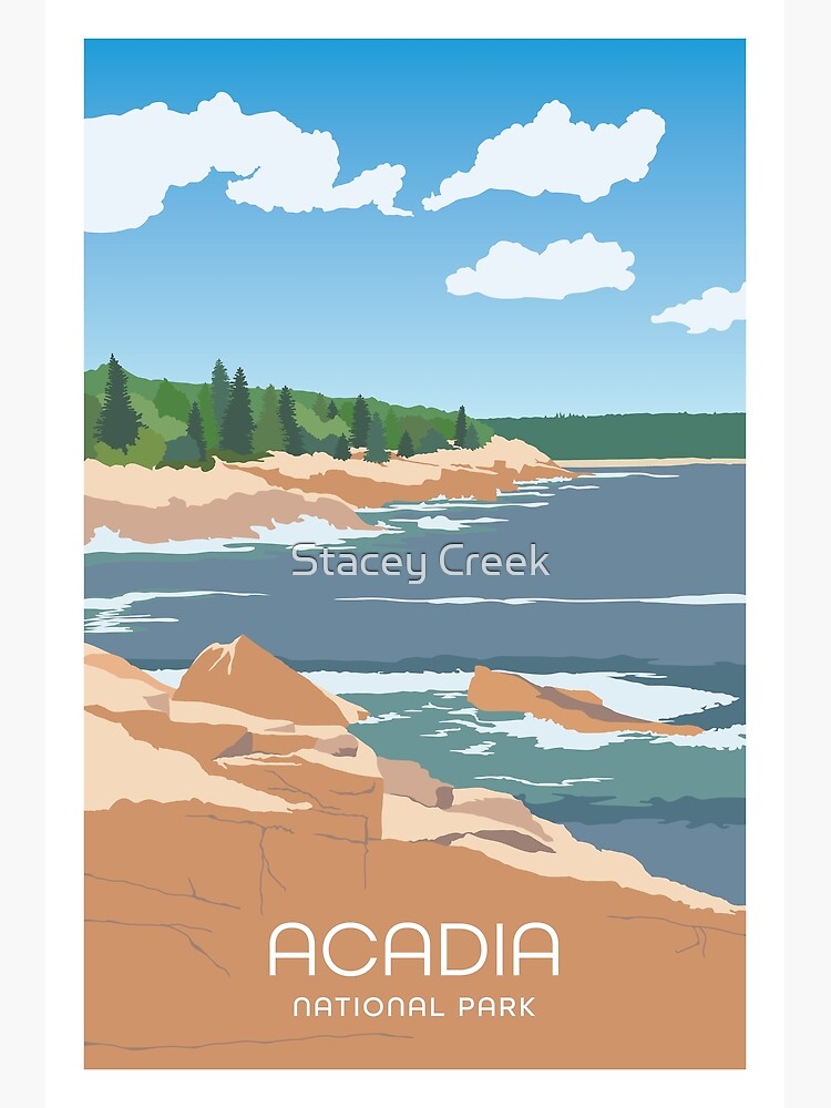 Disover Acadia National Park Premium Matte Vertical Poster