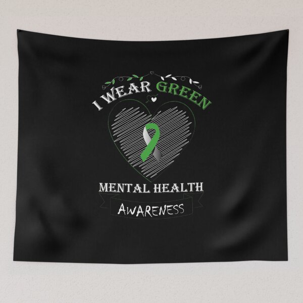 Item preview, Heart I Wear Green For Mental Health Awareness Month designed and sold by Mohamedprf.