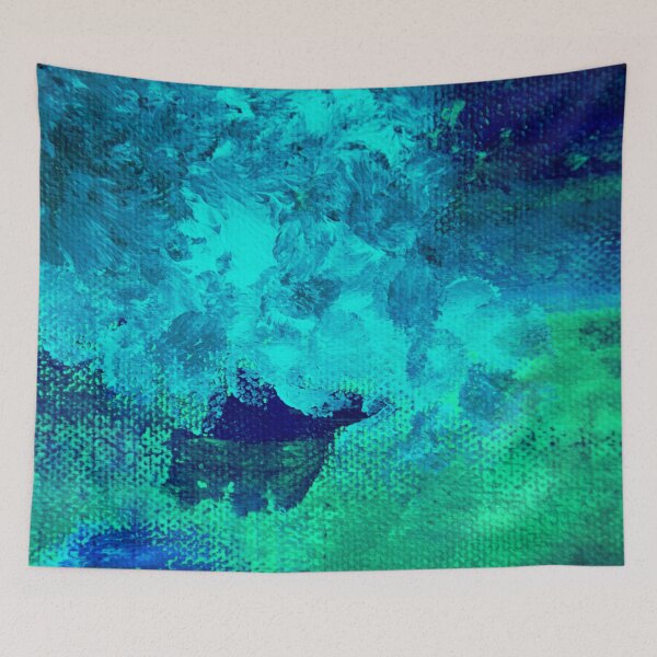 Item preview, An Abstract Mixed Media-Blue-Turquoise-Green designed and sold by TessAndre.