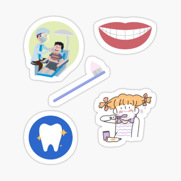 “Dentist-sticker pack-5 graphics-dental hygiene” Sticker by PacePoint