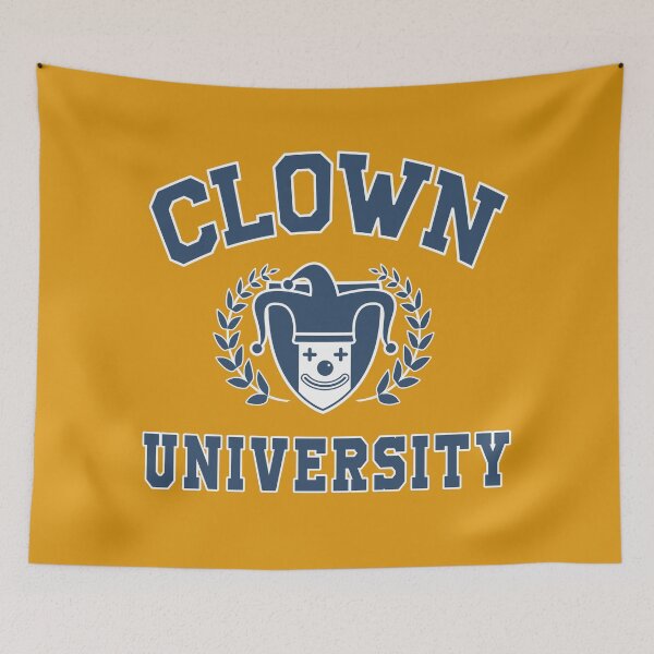 Item preview, Clown University blue and white designed and sold by VinagreShop.