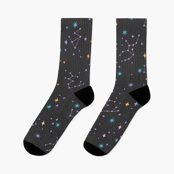 Item preview, Colorful Night Sky on Black designed and sold by latheandquill.