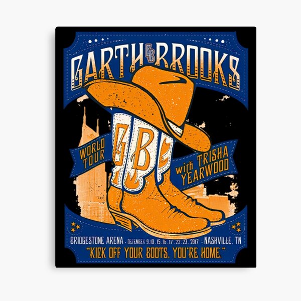 GARTH BROOKS Bridgestone SHOW PRINT Nashville Tour Poster 2017 Trisha Yearwood 2 