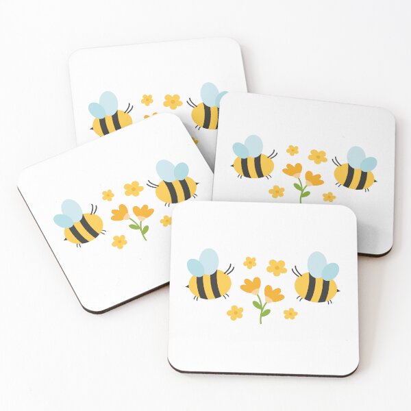 Item preview, Adorable Bees and Flowers Pattern designed and sold by Creative Wolf Design.
