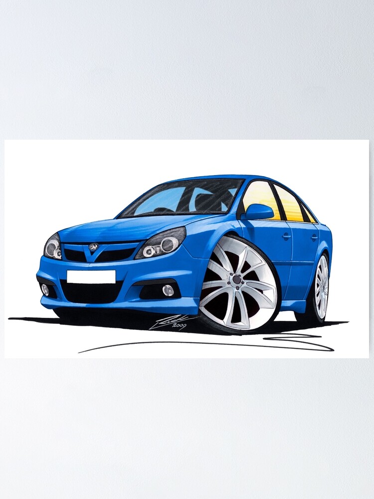 Vauxhall Vectra VXR Blue Poster for Sale by yeomanscarart