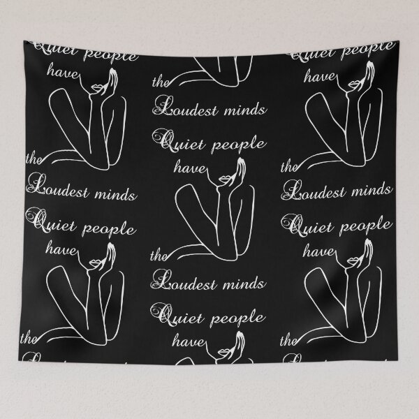 Item preview, Quiet people have the loudest minds - in white designed and sold by Meta-Prints.