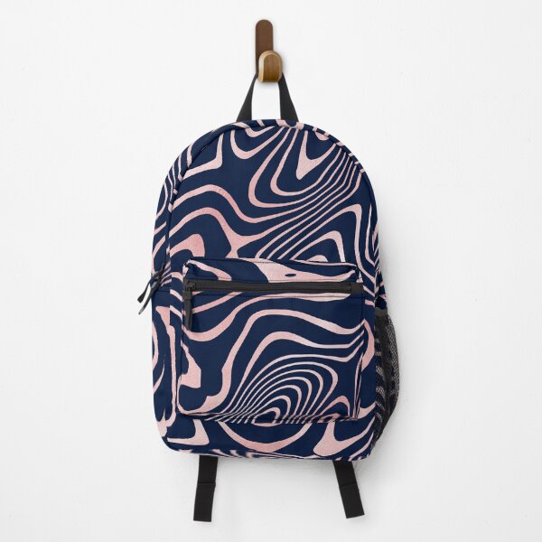 Item preview, Rose Gold liquid swirl Abstract Blue Design designed and sold by InovArtS.
