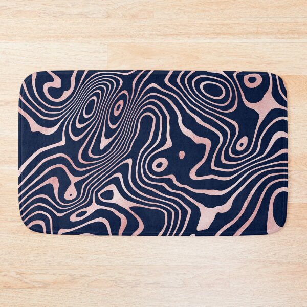 Item preview, Rose Gold liquid swirl Abstract Blue Design designed and sold by InovArtS.