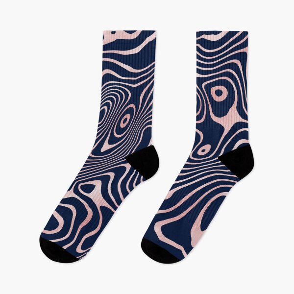 Item preview, Rose Gold liquid swirl Abstract Blue Design designed and sold by InovArtS.