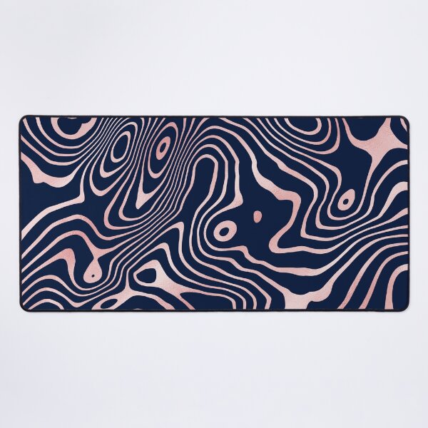Item preview, Rose Gold liquid swirl Abstract Blue Design designed and sold by InovArtS.