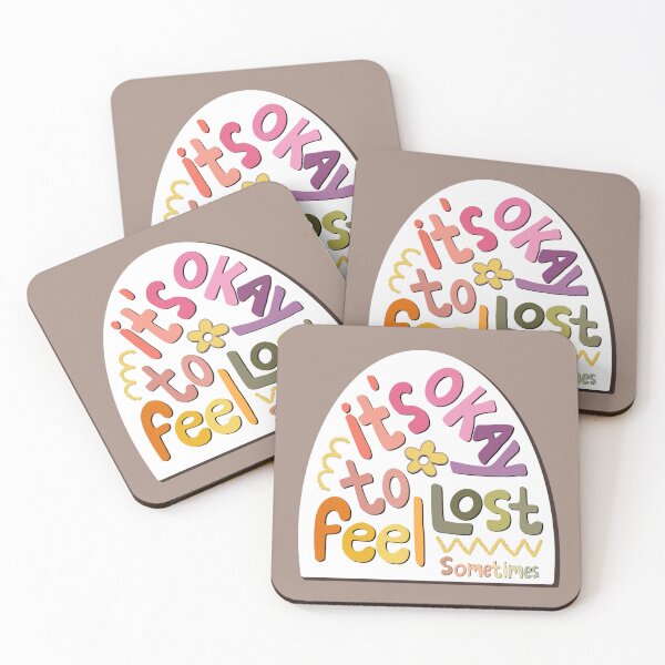 Item preview, It’s ok to feel lost sometimes quote with colorful text design designed and sold by DDalaland.
