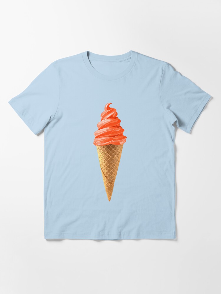 Orange Sherbet Soft Serve Ice Cream Cone