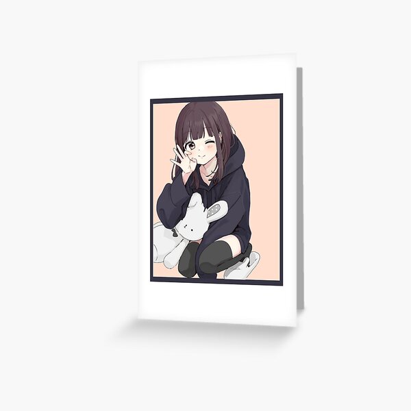 Menhera-Chan Greeting Card by dauerstandby