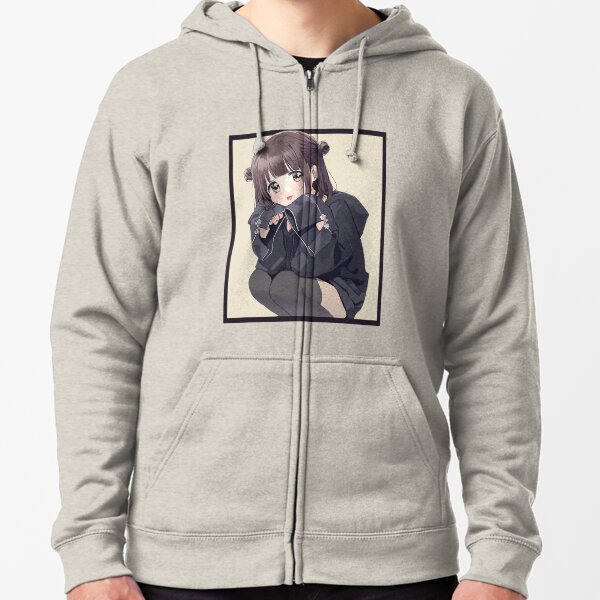 KREA - anime manga menhera chan boymoder black hoodie brown eyes and hair