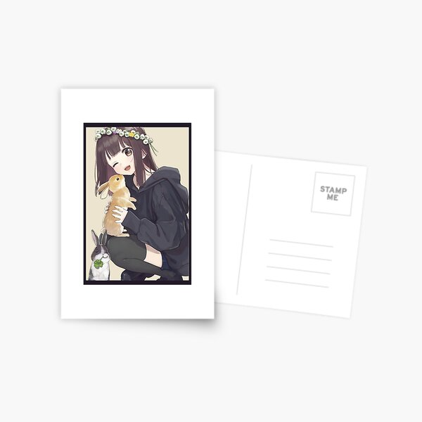 Anime Menhera chan sad why Postcard for Sale by uisch