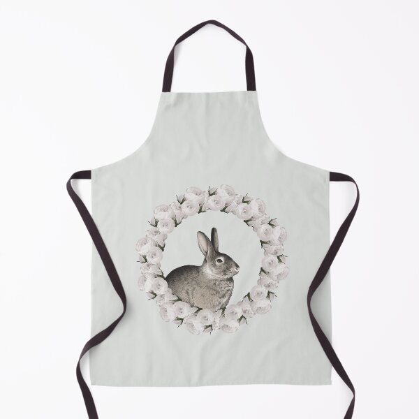 Item preview, White Rose Wreath Rabbit V1 Green designed and sold by PressedOak.