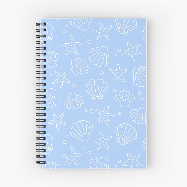 Item preview, Minimalist Seashell Pattern (white/sky blue) designed and sold by Design Minds Boutique.