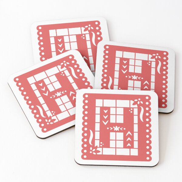 Item preview, Art Nouveau Letter H, Papel Picado, Ornamental Letter H, Mexican Art designed and sold by PROMEN Creativity.