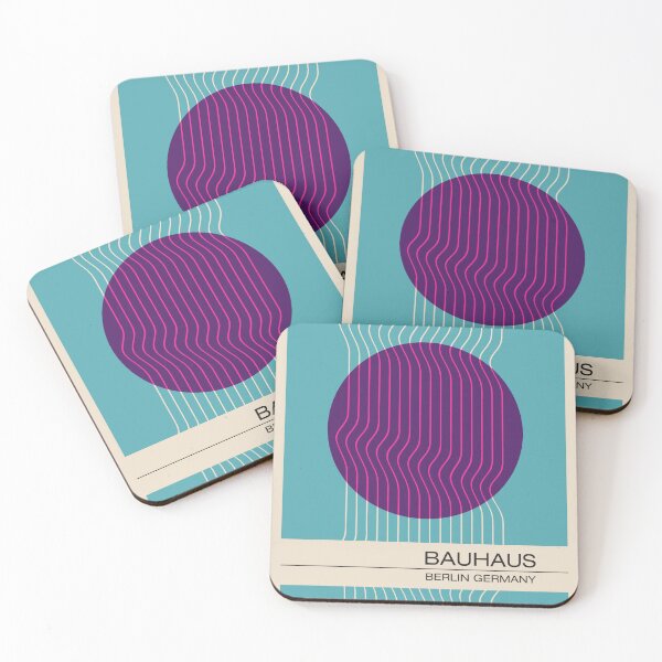 Item preview, Bauhaus - Retro / Art Deco architecture discipline from Berlin, Germany - Available in posters, etc - Wavy Purple & Green designed and sold by ArcFoundationCo.