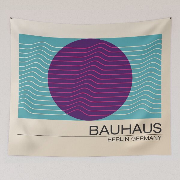 Item preview, Bauhaus - Retro / Art Deco architecture discipline from Berlin, Germany - Available in posters, etc - Wavy Purple & Green designed and sold by ArcFoundationCo.