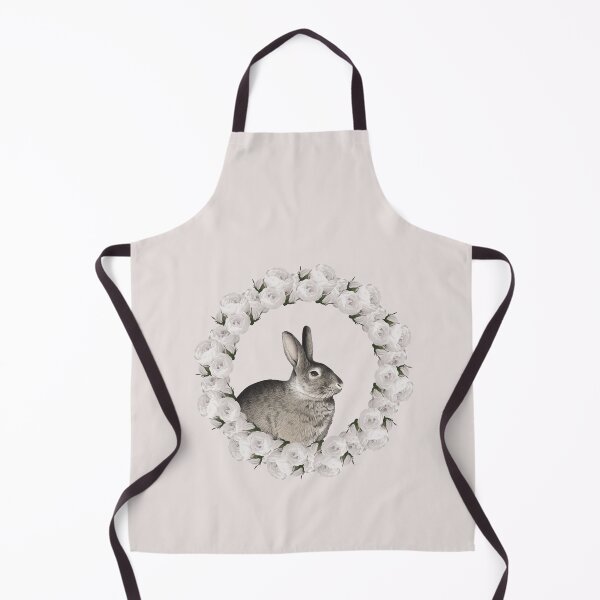 Item preview, White Rose Wreath Rabbit V1 Pink designed and sold by PressedOak.