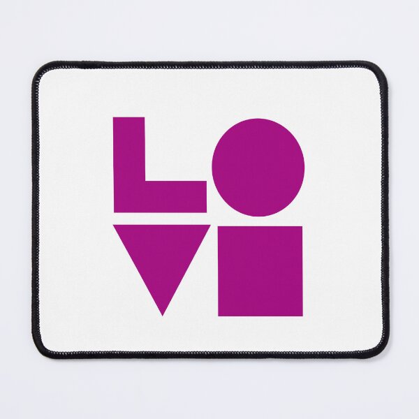 Item preview, LOVE GEOMTERIC SHAPES pink designed and sold by Inspirationmotivation.